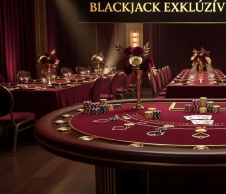 Blackjack tematikus dekoráció luxus rendezvényhelyszínen