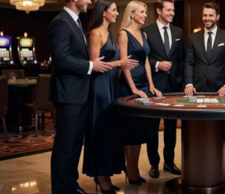 Mosolygó rendezvény hostessek és moderátorok kaszinó stílusú eseményen